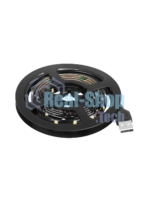 Лента светодиодная с USB коннектором 5 В, 8 мм, IP65, SMD 2835, 60 LED/m, цвет свечения зеленый