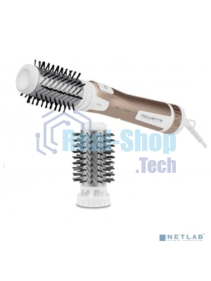 Фен-щетка Rowenta Brush Activ Compact CF9520F0 белый/золотой, 1000 Вт, ионизация, 40/50 мм