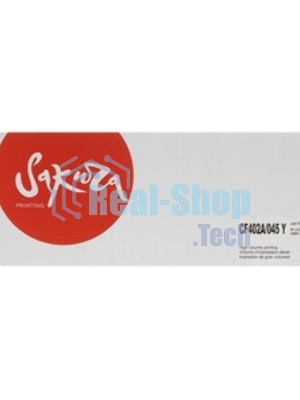 Картридж лазерный Sakura CF402A/045M для HP Color LaserJet Pro M252n/M252dn/MFP277dw/277n и Canon i-SENSYS LBP-610C, MF-630C, желтый, 1 300к.