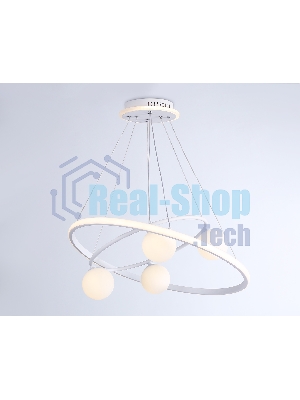 Светильник Ambrella light FL66321/1+4 WH белый 69W 3000K-6400K+G9/4 D600/400*1200 (ПДУ ИК)