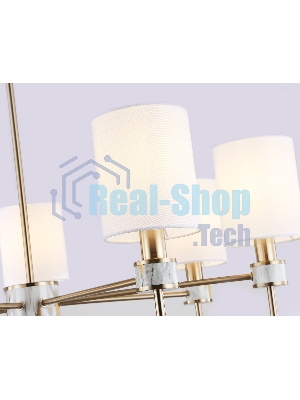 Люстра Ambrella light LH72373/7 DBS/WH темная латунь/белый E14/7 max 40W D840*720