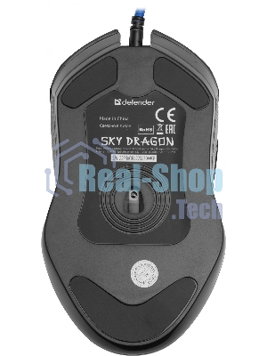 Мышь проводная Defender Sky Dragon GM-090L черный, 3200 dpi, USB, кнопки - 6