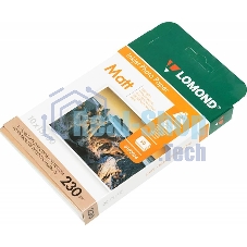 Фотобумага Lomond односторонняя матовая, 230г/м2 A6 (10X15)230г/50л. для струйной печати