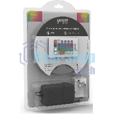 Лента светодиодная Basic в комплекте Gauss 12V 10W/m 700lm/m RGB IP20 LED 3m 1/50