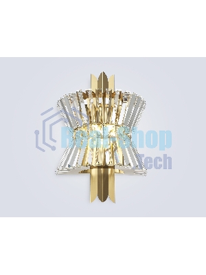 Настенный светильник Ambrella light LH41029/2 BS/CL латунь/прозрачный E14*2 max 40W 310*180*460