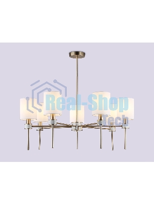Люстра Ambrella light LH72373/7 DBS/WH темная латунь/белый E14/7 max 40W D840*720