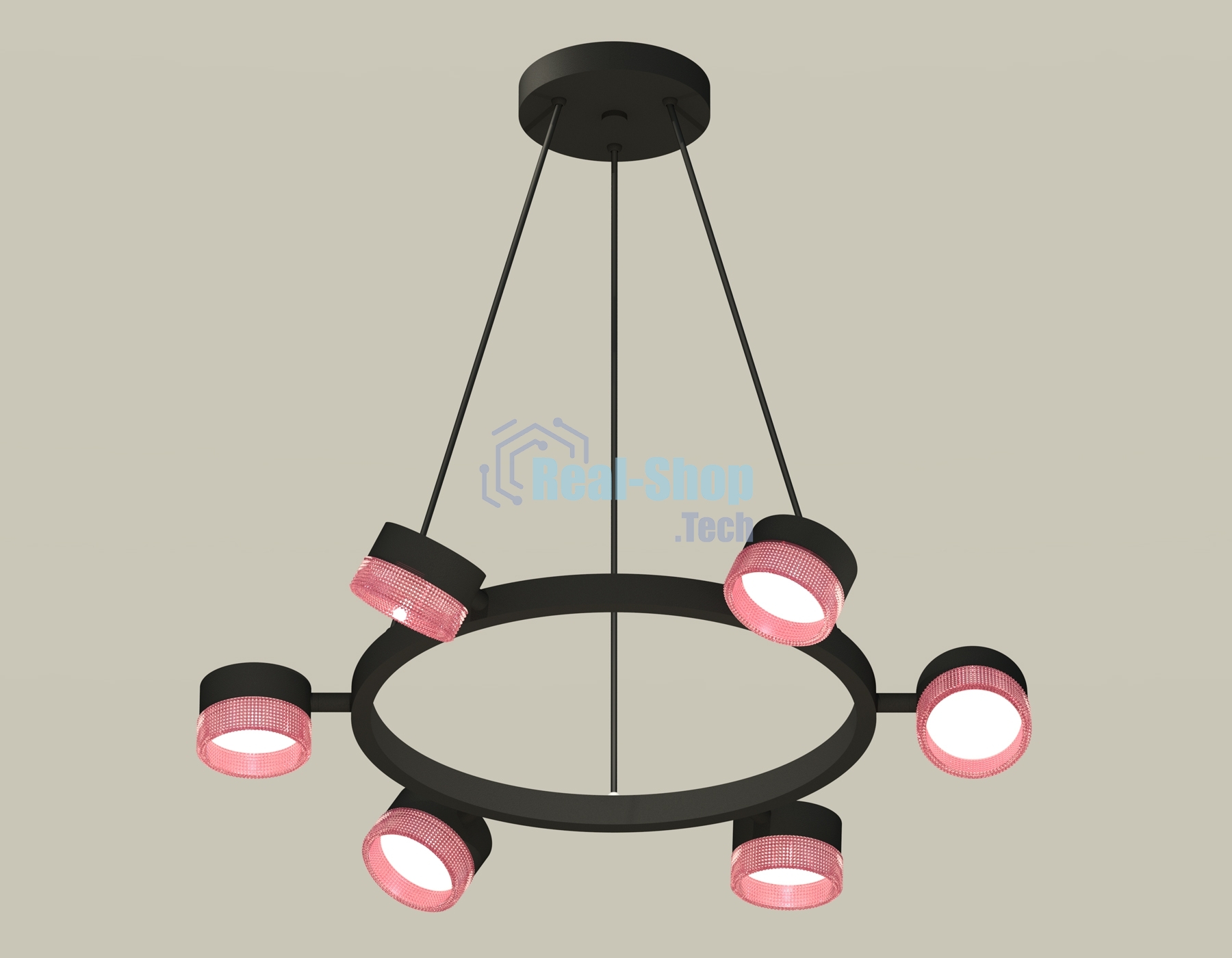 Светильник Ambrella light XB9193251/6 SBK/PI черный песок/розовый GX53 (C9193, N8486)