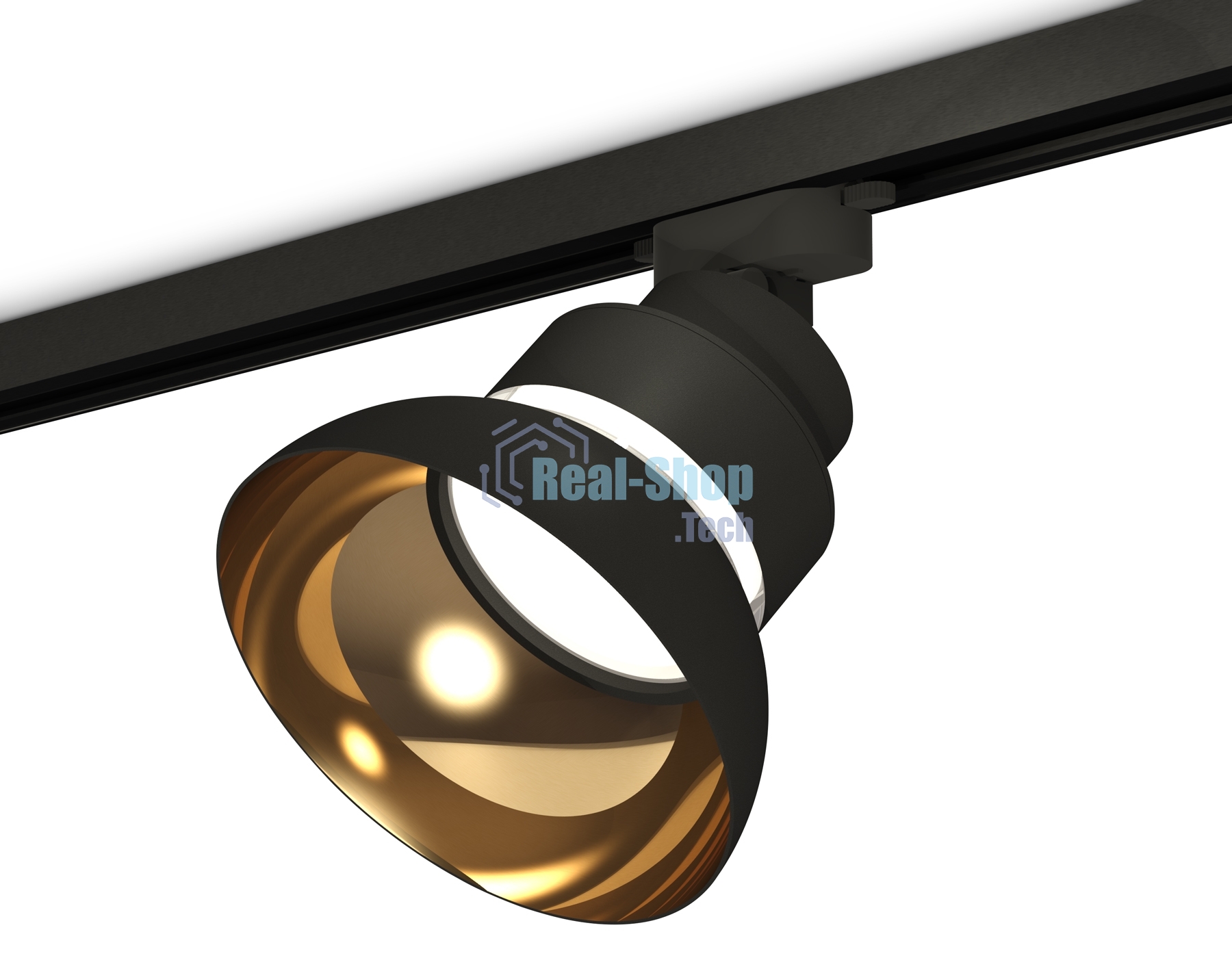 Светильник Ambrella light XT8102201SBK/PYG/CL черный песок/золото желтое полированое/прозрачный GX53