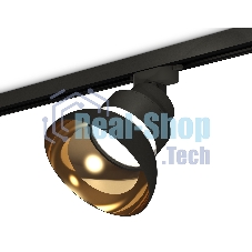 Светильник Ambrella light XT8102201SBK/PYG/CL черный песок/золото желтое полированое/прозрачный GX53
