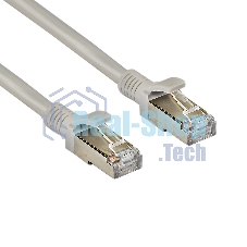Патч-корд ExeGate FTP-RJ45-RJ45-C5e-CU-2M-GY, FTP, cat.5e, 2м, медь, серый