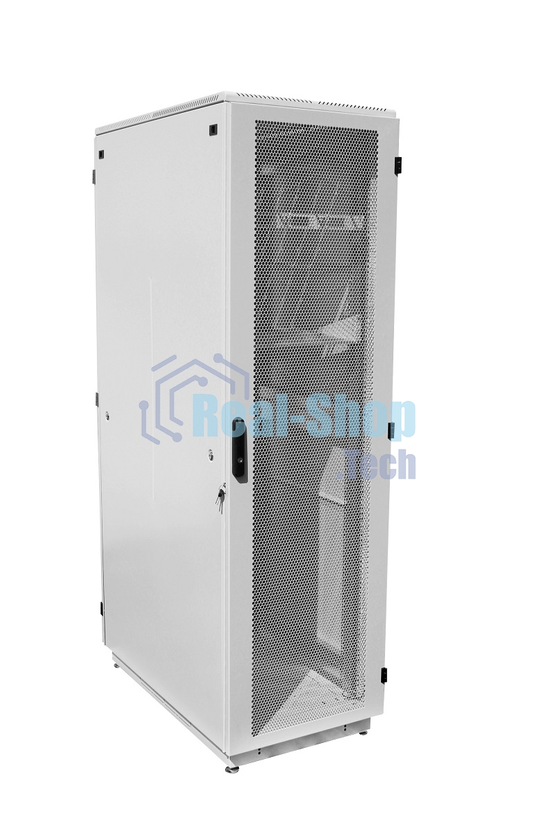 Шкаф телекоммуникационный напольный 42U (600x800) дверь перфорированная 2 шт. (3 места), ШТК-М-42.6.8-44АА