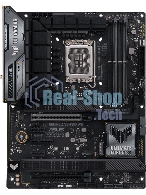 Материнская плата ASUS TUF GAMING Z790-PLUS WIFI, LGA 1700, Intel Z790, 4xDDR5, 4xSATA, 4xM.2, 1xPCIe 5.0 x16, 1xPCIe 4.0 x4, 2xUSB-A 3.2 Gen 2, 4xUSB-A 3.2 Gen 1, 1xUSB-C 3.2 Gen 2, 1xUSB-C 3.2 Gen 2x2, 1x2.5Gb LAN, 5x3.5 мм, 7.1, Standard-ATX