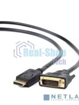 Кабель DisplayPort-DVI Gembird/Cablexpert 1м, 20M/19M, черный, экран, пакет