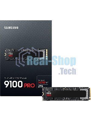 Накопитель SSD 2Tb Samsung 9100 PRO, M.2, PCI-E 5.0 x4, TLC 3D NAND R/W - 14800/13400 Mb/s