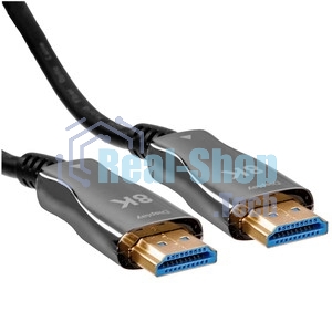 Кабель HDMI Wize AOC-8K-HM-HM-80M оптический, 80 м, 8K/60HZ, 4:4:4, v.2.1, ARC, 19M/19M, черный, коробка