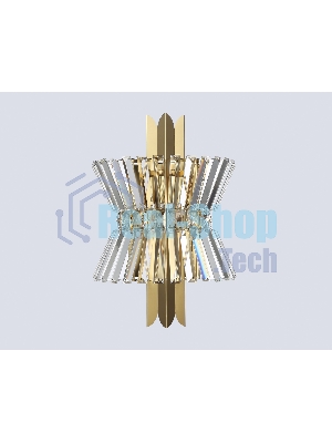 Настенный светильник Ambrella light LH41029/2 BS/CL латунь/прозрачный E14*2 max 40W 310*180*460