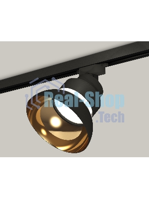 Светильник Ambrella light XT8102201SBK/PYG/CL черный песок/золото желтое полированое/прозрачный GX53