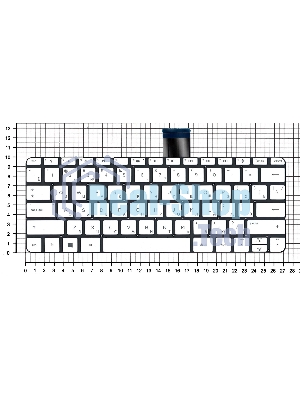 Клавиатура для ноутбука HP Stream X360 11-p белый без рамки
