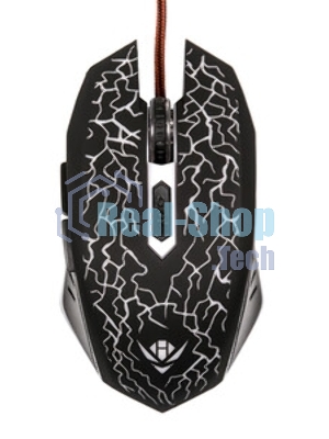 Мышь проводная Nakatomi MOG-15U черный, 2400 dpi, USB, кнопки - 6