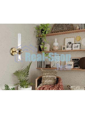 Настенный светильник Ambrella light LH55362/2 BS/CL латунь/прозрачный G9/2 max 30W 150*100*320