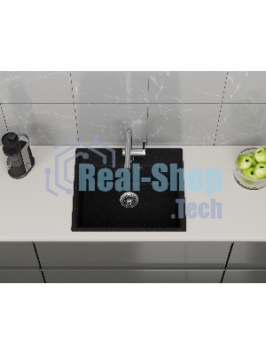 Мойка для кухни BAU Stil Pro 57х50 без выпуска, черный камень
