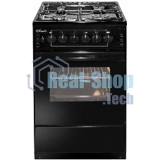 Плита комбинированная Лысьва ЭГ 401-2у черный, газовых конфорок 4 шт, духовка 57 л, 50 см x 84 см x 60 см