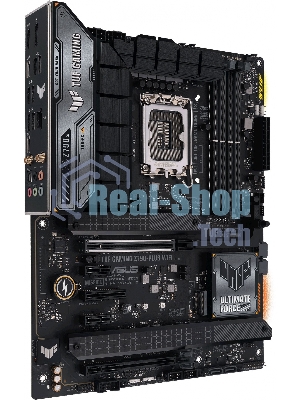 Материнская плата ASUS TUF GAMING Z790-PLUS WIFI, LGA 1700, Intel Z790, 4xDDR5, 4xSATA, 4xM.2, 1xPCIe 5.0 x16, 1xPCIe 4.0 x4, 2xUSB-A 3.2 Gen 2, 4xUSB-A 3.2 Gen 1, 1xUSB-C 3.2 Gen 2, 1xUSB-C 3.2 Gen 2x2, 1x2.5Gb LAN, 5x3.5 мм, 7.1, Standard-ATX