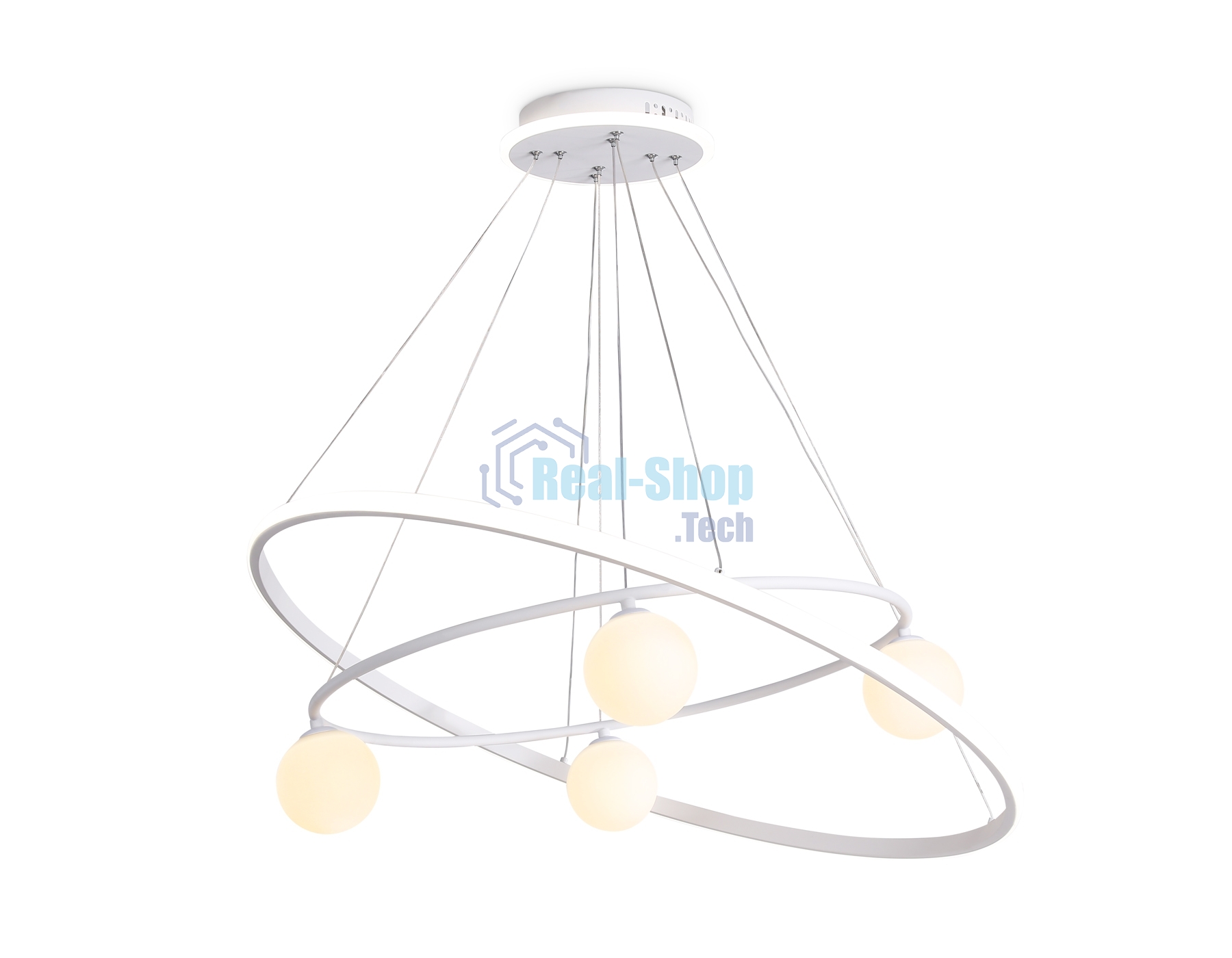 Светильник Ambrella light FL66326/1+4 WH белый 92W 3000K-6400K+G9/4 D800/600*1200 (ПДУ ИК)