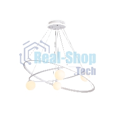 Светильник Ambrella light FL66326/1+4 WH белый 92W 3000K-6400K+G9/4 D800/600*1200 (ПДУ ИК)