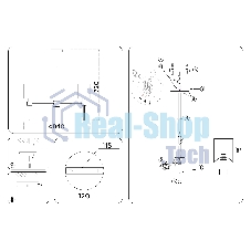 Люстра Ambrella light LH72373/7 DBS/WH темная латунь/белый E14/7 max 40W D840*720