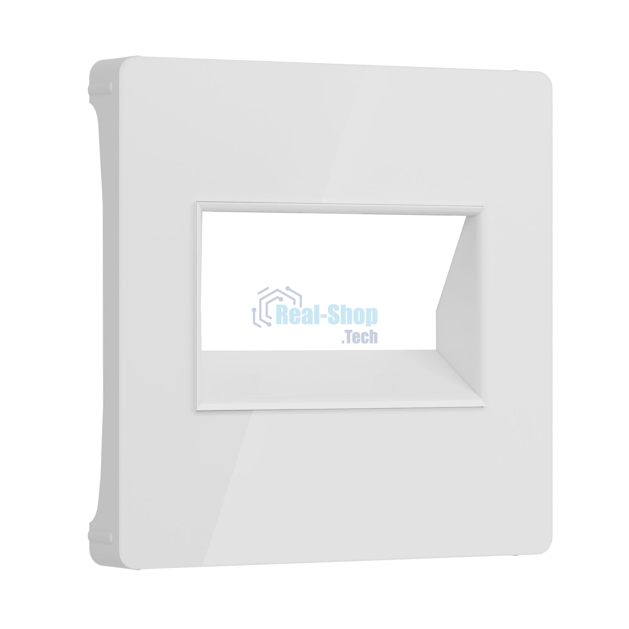 Накладка для двойной розетки Еthernet RJ-45 (белый акрил)