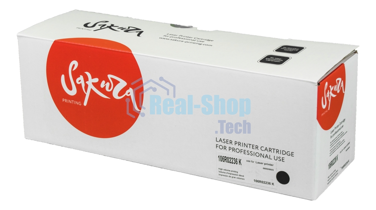 Картридж лазерный Sakura 106R02236 для Xerox Phaser 6600/WC 6605,черный, 8000 к.