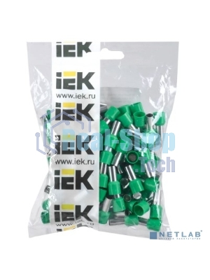 Наконечник-гильза изол. Е1612 (уп. 100 шт) IEK UGN10-016-08-12