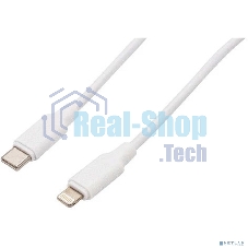 Кабель Filum USB 2.0, 1.8 м., белый, 3 А, разъемы: USB Type С male - Lightning male, пакет.