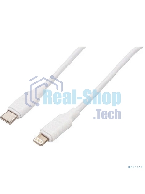 Кабель Filum USB 2.0, 1.8 м., белый, 3 А, разъемы: USB Type С male - Lightning male, пакет.
