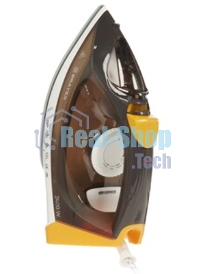 Утюг BRAYER BR4003 коричневый/белый/желтый, 2400 Вт, 25 г/мин, 140 г/мин, 330 мл