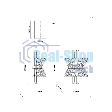 Настенный светильник Ambrella light LH41029/2 BS/CL латунь/прозрачный E14*2 max 40W 310*180*460
