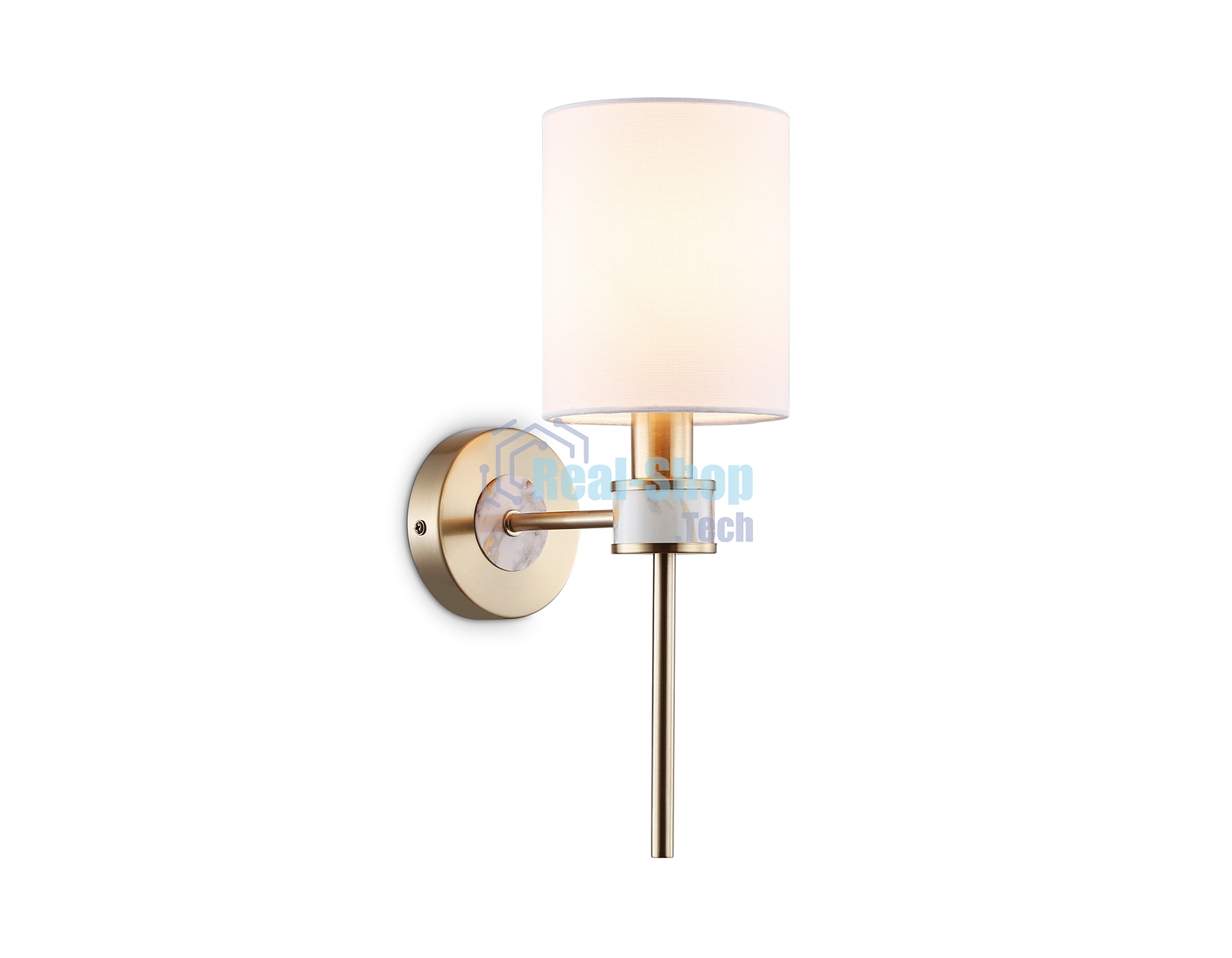 Настенный светильник Ambrella light LH72375 DBS/WH темная латунь/белый E14 max 40W 190*120*370