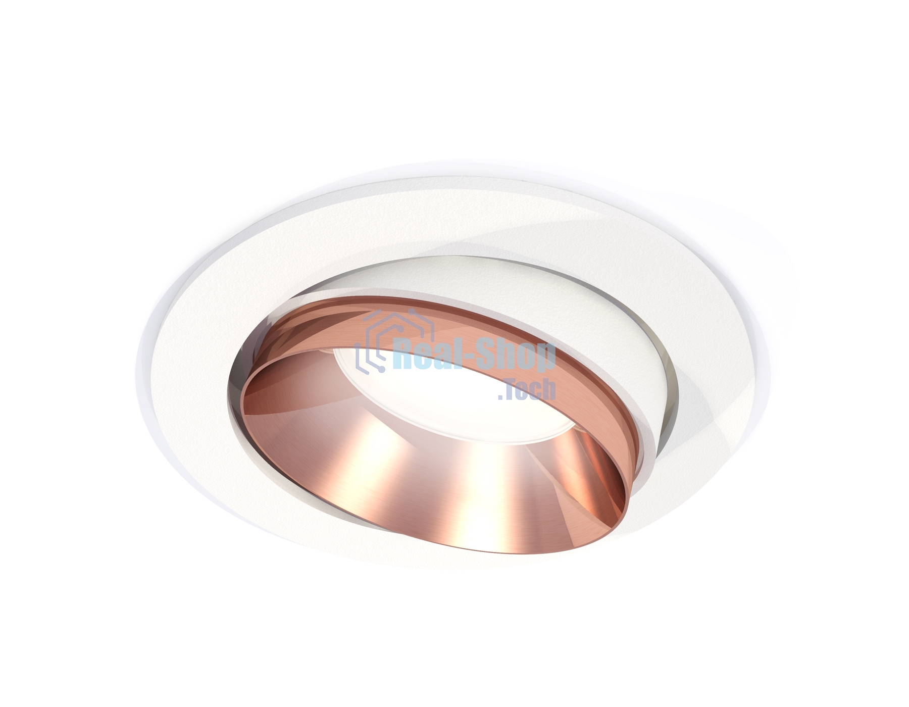 Комплект встраиваемого поворотного светильника Ambrella light XC7651025 SWH/PPG белый песок/золото розовое полированное MR16 GU5.3 (C7651, N7035)