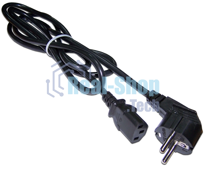 Шнур питания C13-Schuko, 3х0.75, 220В, 10А, черный, 3 метра