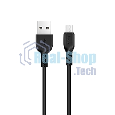 Кабель USB 2.0 HOCO X13, AM/microBM, черный, 1м