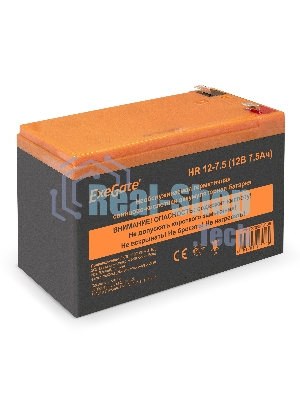 Батарея для ИБП ExeGate EX285638RUS HR 12-7.5 (12V 7.5Ah 1228W, клеммы F2)