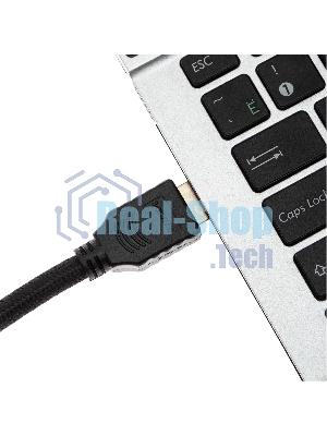Кабель аудио-видео Cactus CS-HDMI.2-1.8 HDMI (m)/HDMI (m) 1.8м. позолоченные контакты черный