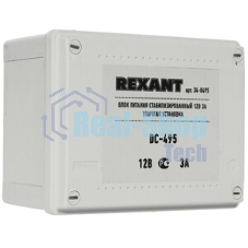 Блок питания стабилизированный Rexant 12В, 3А, уличная установка DC-495
