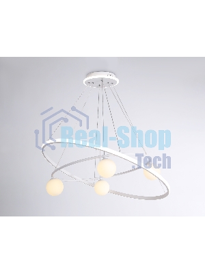 Светильник Ambrella light FL66326/1+4 WH белый 92W 3000K-6400K+G9/4 D800/600*1200 (ПДУ ИК)