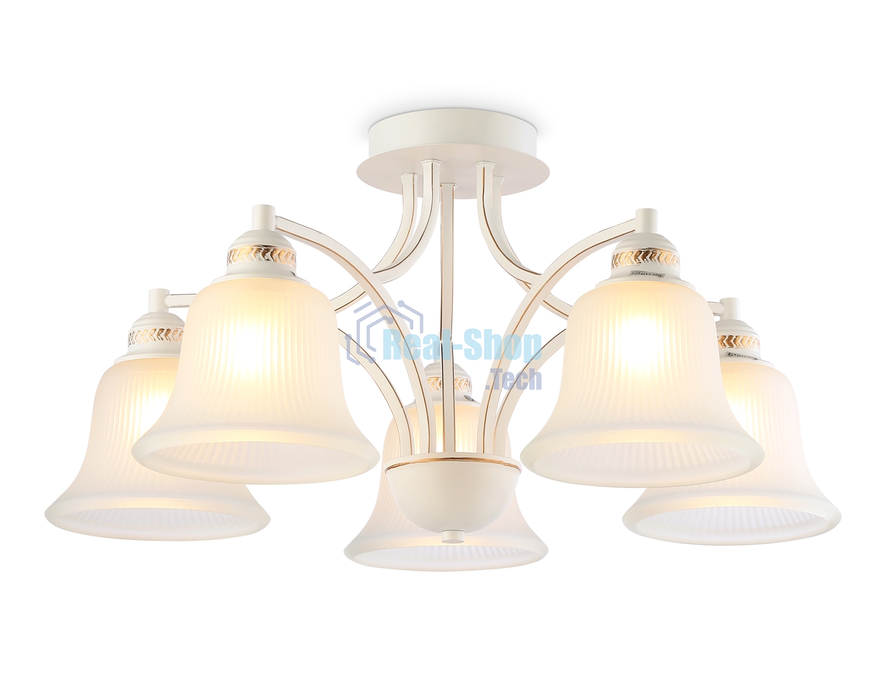 Светильник Ambrella light TR3050/5 WH/GD/FR белый/золото/белый матовый E27/5 max 40W D630*320
