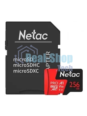 Флеш Карта MicroSD card Netac P500 Extreme Pro 256Gb, retail version w/SD adapter