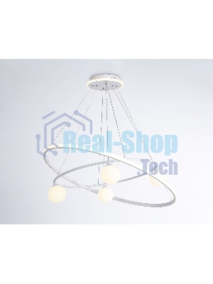 Светильник Ambrella light FL66326/1+4 WH белый 92W 3000K-6400K+G9/4 D800/600*1200 (ПДУ ИК)
