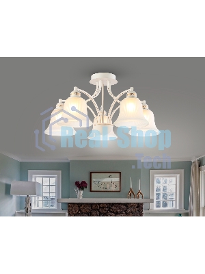 Светильник Ambrella light TR3050/5 WH/GD/FR белый/золото/белый матовый E27/5 max 40W D630*320