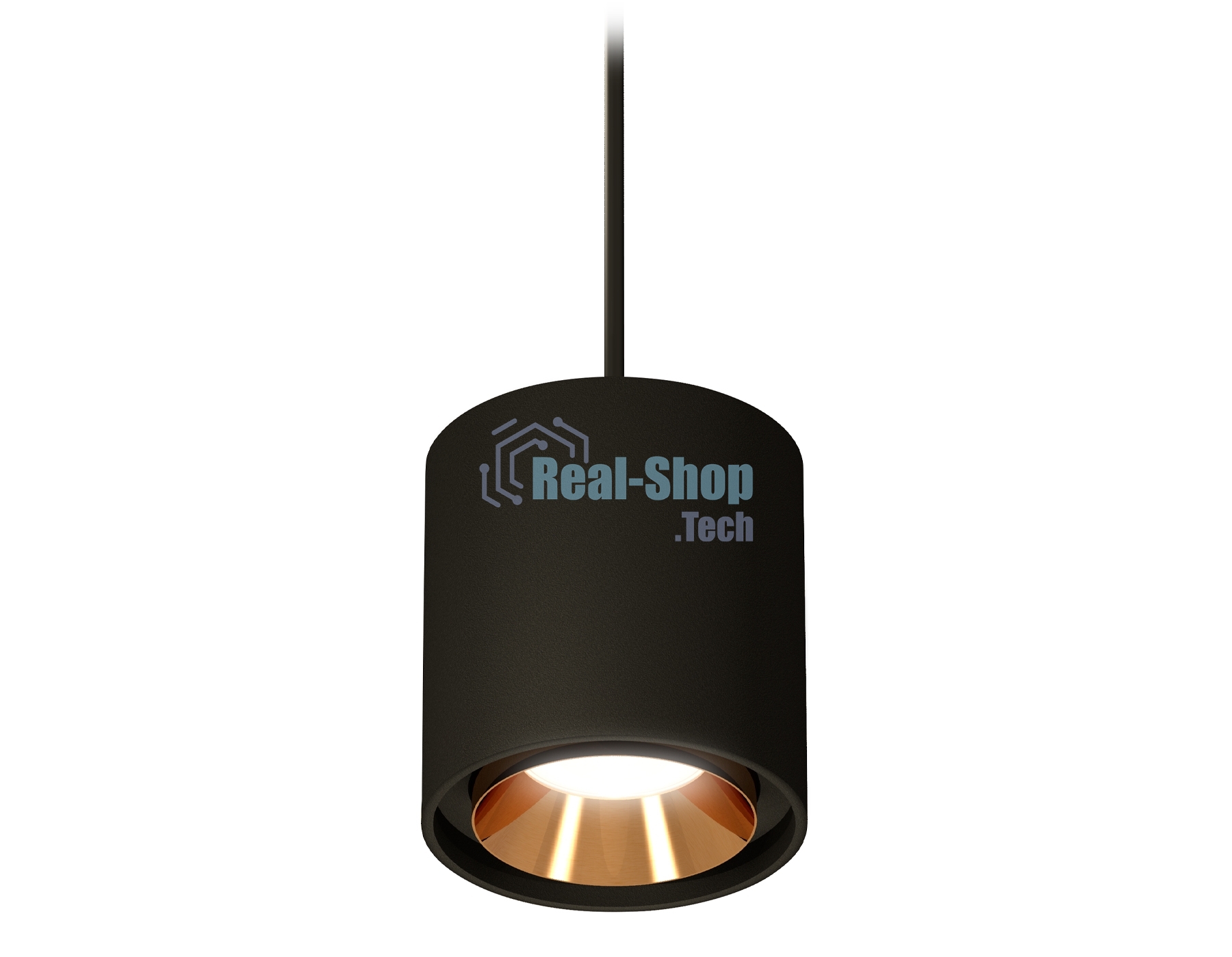 Светильник Ambrella Light XP7723001 SBK/PYG черный песок/золото желтое полированное MR16 GU5.3 (A2311, C7723, N7034)